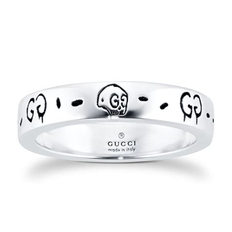 gucci men's silver ghost ring|gucci ghost ring price.